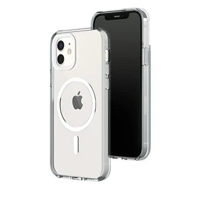 Afbeelding van RHINOSHIELD Transparante hoes compatibel met Magsafe voor [iPhone 12/12 Pro] Superieure magnetische sterkte, hoge transparantie en vergeelt niet. Aanpasbaar Contour fotolenzen, wit