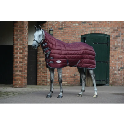 Image de Weatherbeeta Couverture d&#039;Écurie Comfitec Channel Quilt Combo Neck Heavy 210D 400g Maroon/Grijs/Wit 125/175