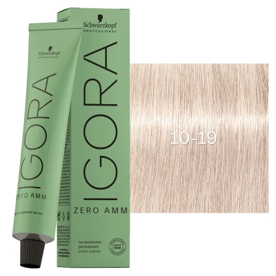 Afbeelding van Schwarzkopf Igora Zero Amm 10 19 Ultra Blonde Cendré Violet 60 ml