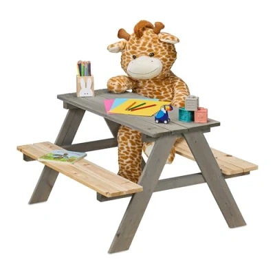 Afbeelding van picknicktafel kinderen 51 x 90 78 cm zithoogte: 28 hout