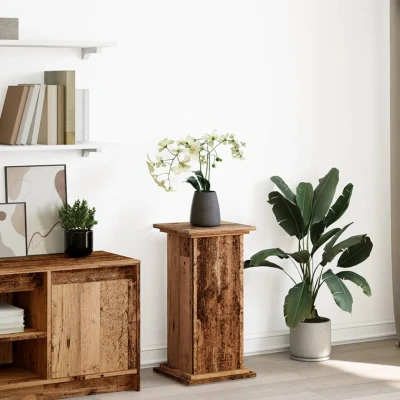 Afbeelding van vidaXL Sokkel met opbergruimte 31x30x60 cm bewerkt hout oud houtkleur