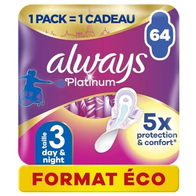 Afbeelding van Always Maandverband Platinum Night 64 stuks