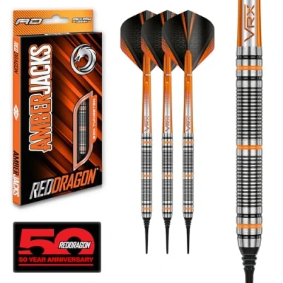 Afbeelding van RED DRAGON Amberjack 2: Softip Tungsten Steel Dartpijlen Professioneel 16 gram vat, 18 totaal gewicht