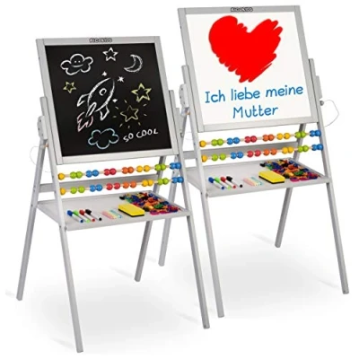 Afbeelding van Ricokids magnetisch draaitafelkrijtbord grijs
