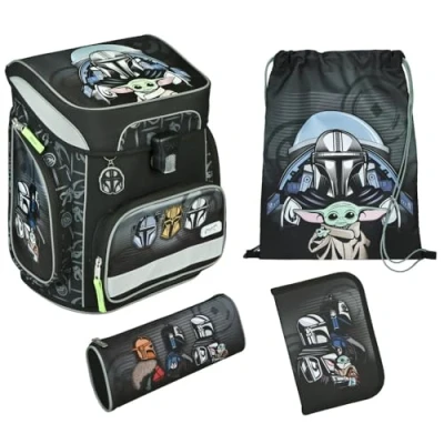 Afbeelding van Scooli Schooltas EasyFit Schulranzen Set 5 delig Star Wars II Zwart
