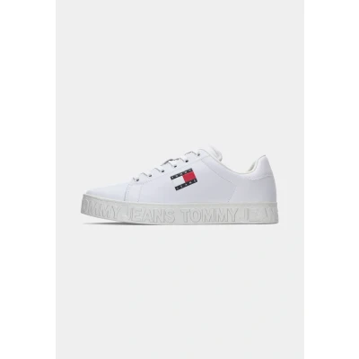 Afbeelding van Tommy Jeans LOGO Outsole Sneakers laag, Dames, Maat: 42, White Schoenen