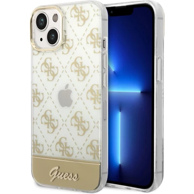 Afbeelding van Guess Telefoonhoesje voor Apple iPhone 14 Plus Goud, TPU Back Cover Bescherm je Smartphone &amp; Stijlvolle Look