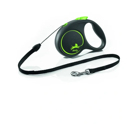 Afbeelding van Flexi Black Design Koord S 5 m Hondenriem Groen&amp;Zwart