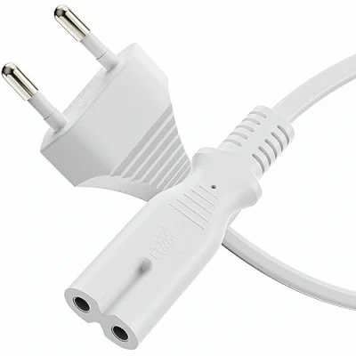 Afbeelding van sonero Stroomkabel 2 polig 5 m eurostekker type C naar IEC C7 Euro 8 stekker voor tv, PS5, PS4, PS3, huishoudelijke apparaten, wit