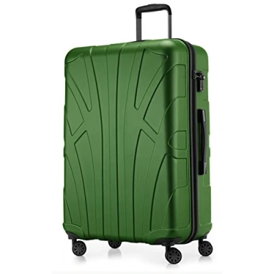 Afbeelding van Suitline Harde koffer met uitbreidbare hardshell hoes, TSA, (S, M &amp; L), zwart, Groen, 76 cm