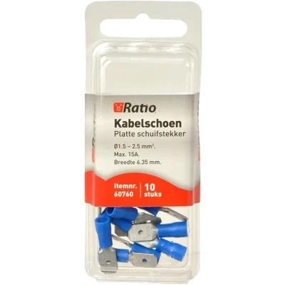 Afbeelding van Kabelschoen vlakstekker 1,5 2,5mm² 10st in blister