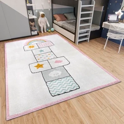 Afbeelding van Vloerkleed Kids Bouncy Roze 160 x 235 cm Dekbed Discounter.nl