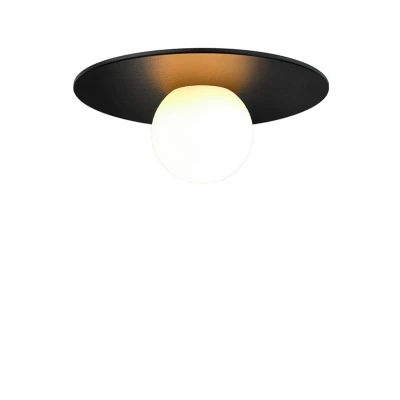Afbeelding van Plafondlamp Siona, zwart, metaal, IP44, E27