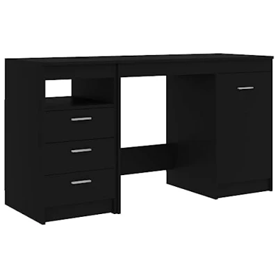 Image de vidaXL Bureau Noir 140x50x76 cm Bois d’ingénierie3054781