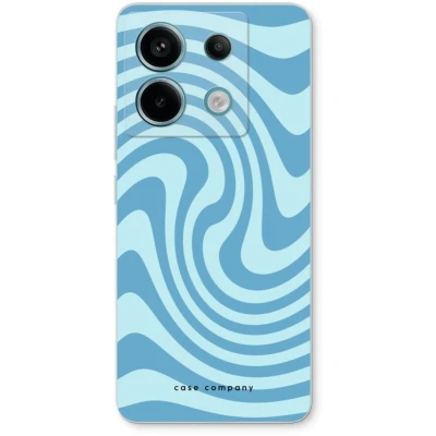 Afbeelding van Case Company® hoesje geschikt voor Xiaomi Poco X6 Swirl Blauw Soft Cover Telefoonhoesje Bescherming aan alle Kanten en Schermrand