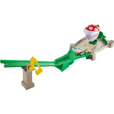 Image de Playset Hot Wheels Mario Kart Piste de Course Piranha avec Voiture