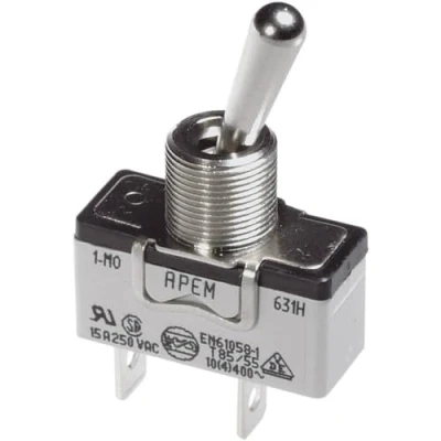 Afbeelding van APEM 637NH/2 Tuimelschakelaar 250 V/AC 10 A 1x (aan)/uit/(aan) Moment/0/moment 1 stuk(s)