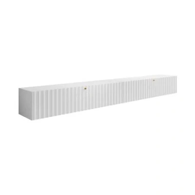 Afbeelding van Meubella TV Meubel William Wit 300 cm