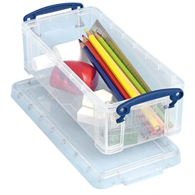 Afbeelding van Really Useful Box 0,9 liter, transparant pennenbakje