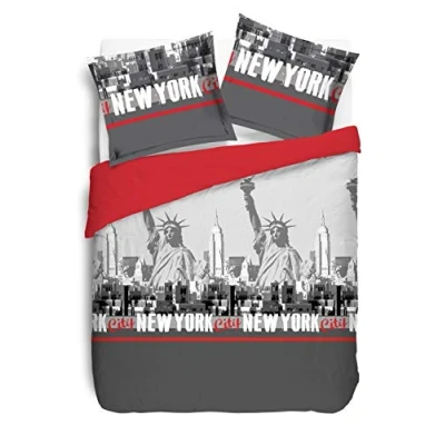 Afbeelding van Vision Dekbedovertrek NY rood 200x200cm