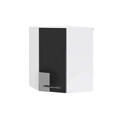 Afbeelding van Vicco Hoek hangkast Fame Line, Antraciet Hoogglans/Wit, 57 cm