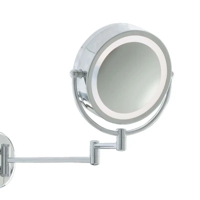 Afbeelding van Searchlight Bathroom Mirrors Spiegel Met Verlichting En Trekschakelaar 38 X 33 Cm IP44 Chroom