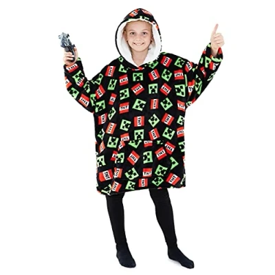 Afbeelding van Minecraft Plaid trui voor kinderen, oversized sweatshirt jongens, Meerkleurig