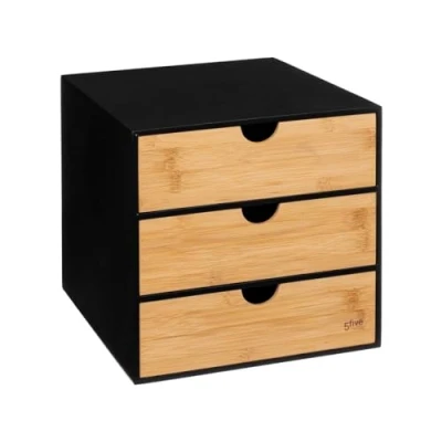 Afbeelding van 5Five kantoor organizer ladeblok 3 lades 25 x 31 cm hout