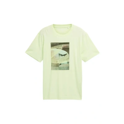 Afbeelding van TOM Tailor Tshirt print, Heren, Maat: Small, Lime cream green