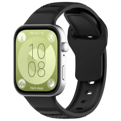 Afbeelding van Siliconen Outdoor band Zwart Huawei Fit 3