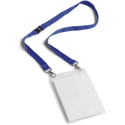 Afbeelding van Badge Durable voor evenementen A6 met koord blauw