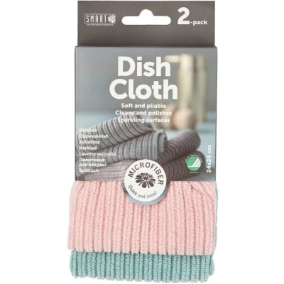 Afbeelding van Smart Microfiber System Microvezel Vaatdoek Roze &amp; Turquoise 2ST