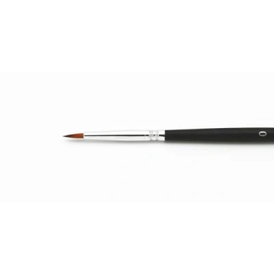 Afbeelding van Zachte ronde kwast maat 0 aquarelkwast met punt ook geschikt voor acrylverf, olieverf