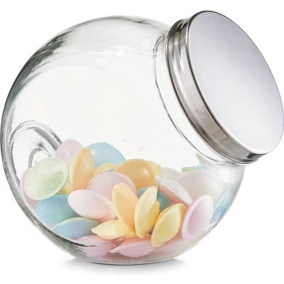 Afbeelding van Glazen voorraadpot/snoeppot rond met deksel 2900 ml 19 x 13,5 cm Snoeppot Bewaarpot