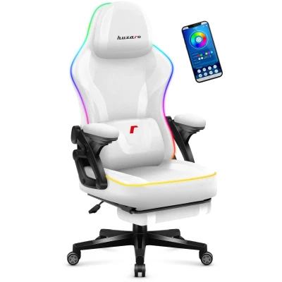 Afbeelding van Huzaro Force 4.6 White RGB Smart Gaming stoel