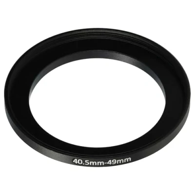 Afbeelding van vhbw Adapter van 40,5 mm naar 49 voor cameralens, zwarte metalen filteradapter