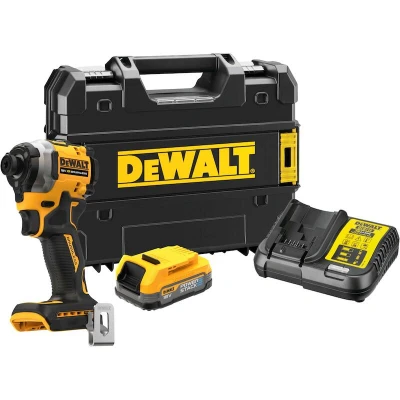 Afbeelding van DeWALT DCF850E1T QW 18V XR Ultra Compacte accu Slagschroevendraaier set (1x PowerStack en lader
