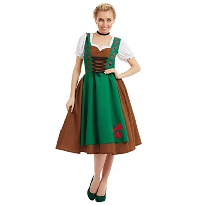 Afbeelding van Fun Shack Oktoberfest kostuum voor dames, Beiers Beierse outfit dirndlkostuum Oktoberfest, carnavalskostuum, maat S