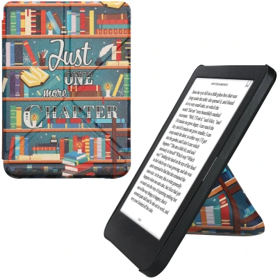 Afbeelding van kwmobile E reader hoesje geschikt voor Kobo Clara BW / Colour hoes Ereader flip case met standaard cover van kunstleer In meerkleurig