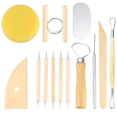 Afbeelding van 12 Delig Set Modelleergereedschap, Snijgereedschapset, Polymeer Klei Gereedschap, Pottenbakkers Keramiek Gereedschap voor Ambachten, Beeldhouwen, Kunstenaars, Beginners