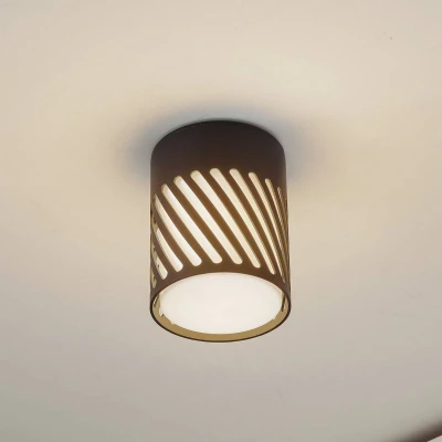 Afbeelding van Lindby buiten plafondlamp Lurinda, 10,5 cm, zwart, aluminium,