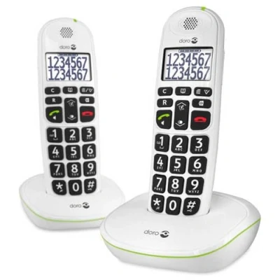 Image de Téléphone sans fil duo dect blanc répondeur Doro phoneeasy110wduoblanc