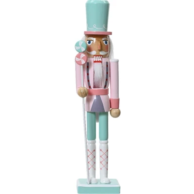 Afbeelding van Notenkraker Candy suikerwerk 38 cm blauw roze