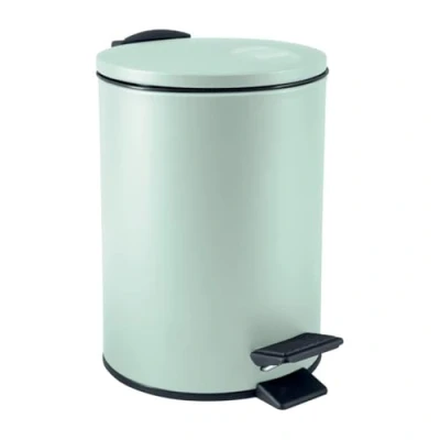 Afbeelding van Spirella Pedaalemmer Cannes mintgroen 3 liter metaal L17 x H25 cm soft close toilet/badkamer