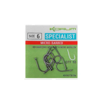 Afbeelding van Korum Xpert Specialist Eyed Micro Barbed (10pcs) Maat : 12