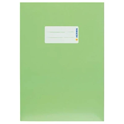Image de HERMA 19766 Protège cahier en carton DIN A5 avec champ d&#039;inscription papier solide et extra résistant Vert clair