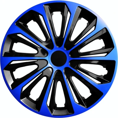 Afbeelding van NRM STRONG DUO Wieldoppen 15&quot; Set van 4 stuks / Kunststof Blauw/zwart