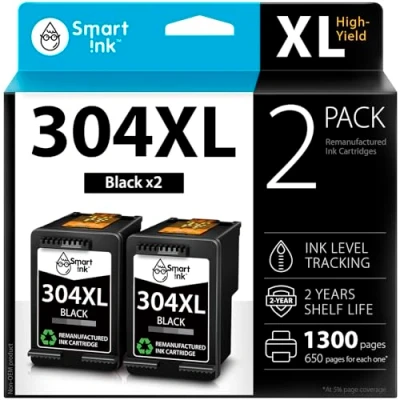 Afbeelding van Smart Ink Set van 2 gerecyclede inktcartridges voor HP 304XL 304 XL compatibel met DeskJet 2630 2600 2632 2635 2620 3700 2622 3720 2633 2634 Envy 5020 5000 5032 5 032 00 10 EU