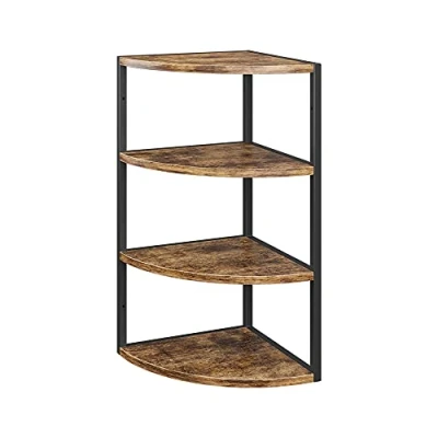 Afbeelding van Vicco Hoekplank Fyrk, 30 x 60 cm, Eiken rustiek/Zwart