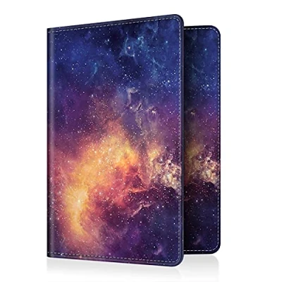 Afbeelding van Fintie paspoorthouderbeschermer, RFID blokkerende stoffen paspoorthoes met documentportemonnee voor creditcard, Europees paspoort, visitekaartjes, heren en dames,, Galaxy